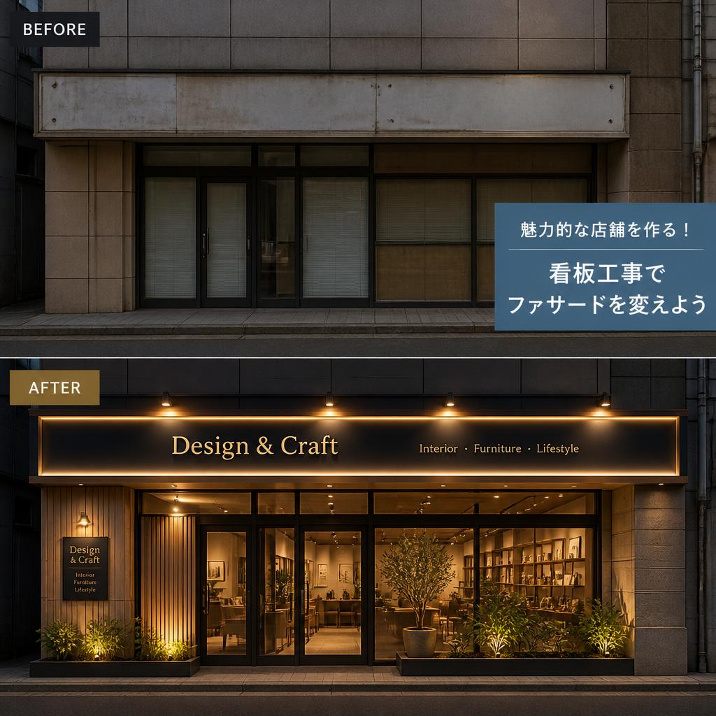魅力的な店舗を作る！看板工事でファサードを変えよう