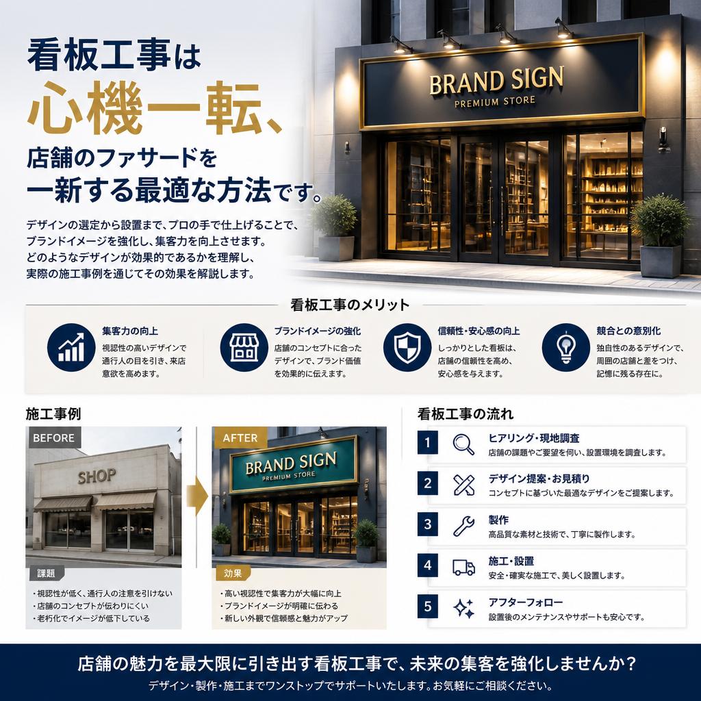 看板工事で実現するファサードの変革