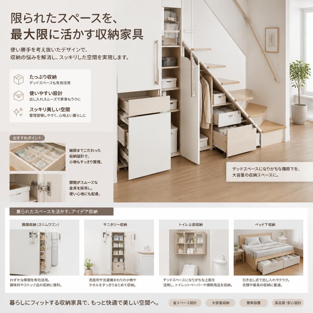 収納の悩みを解決する家具